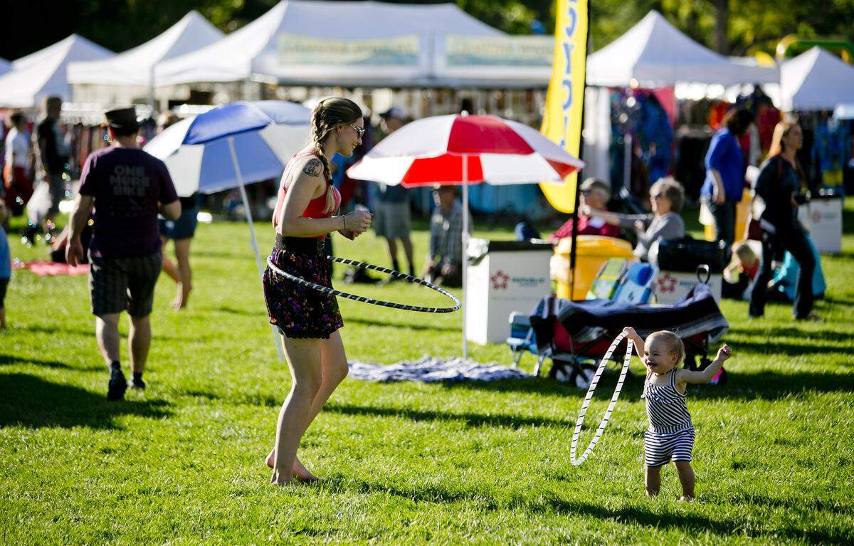 The Annual Hyde Park Street Fair is held in Camel’s Back Park in Boise. The Hyde Park Street Fair is the North End Neighborhood Association’s fundraising event that features music, food, beer, shopping and a play area for kids.
