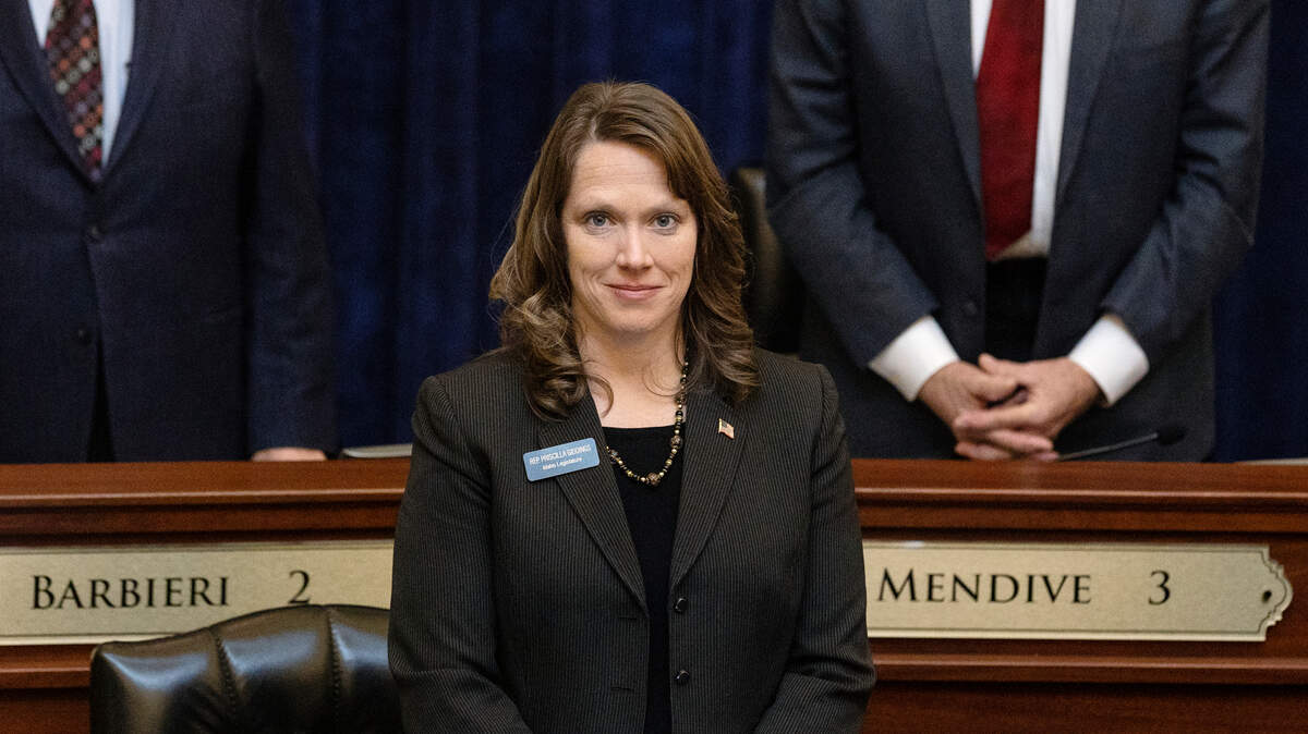 Rep. Priscilla Giddings, R-White Bird, shown here on the House floor earlier this year, on Friday pulled out of The Idaho Debates scheduled for Monday with House Speaker Scott Bedke.