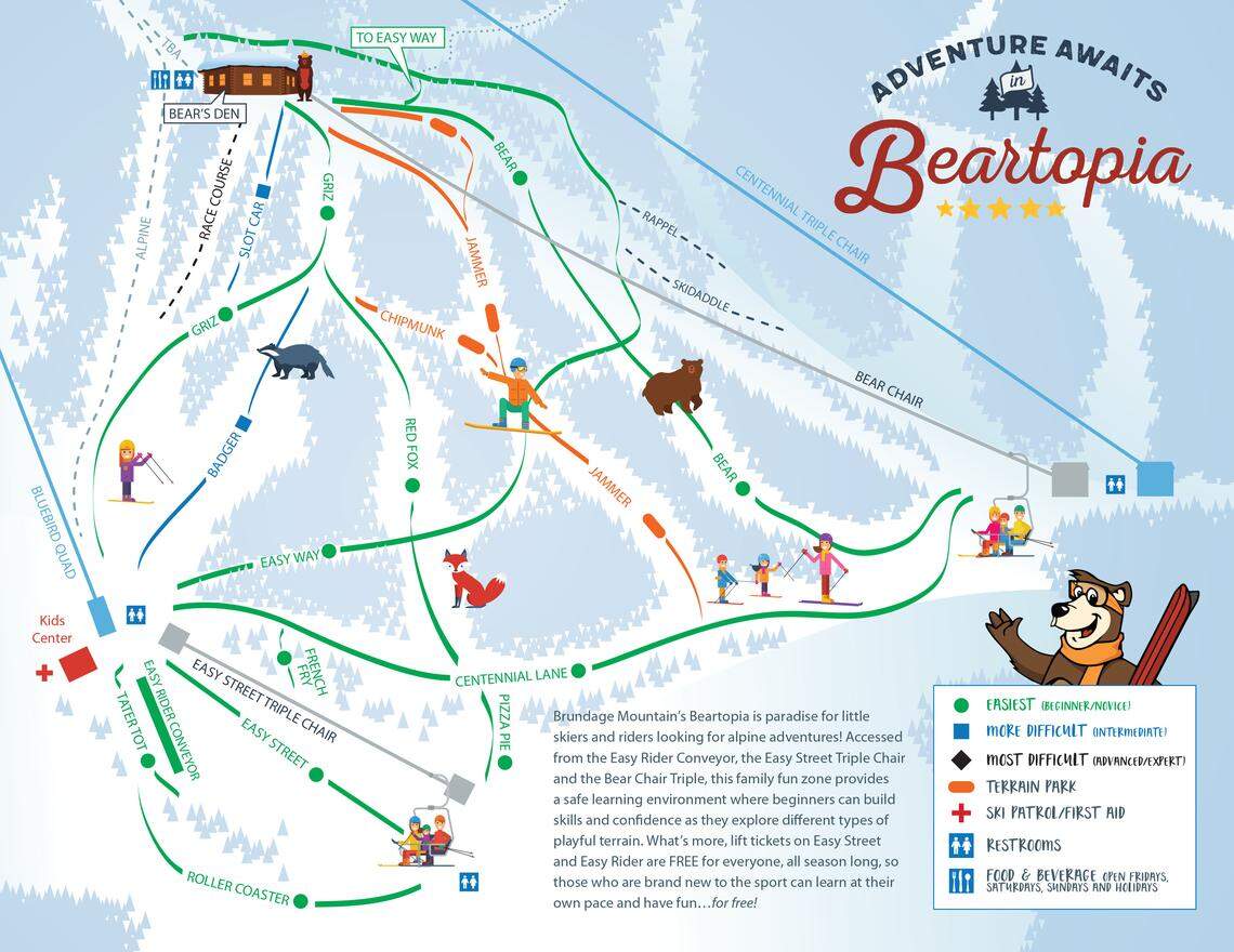 Brundage Mountain Resort is adding some fun to its Bear Chair and Easy Street areas.