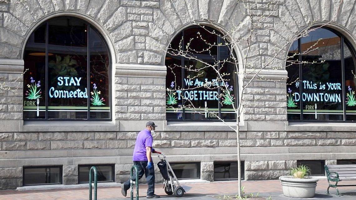 Fork restaurant in Downtown Boise is open only for take-out orders. Restaurants are in the second stage of businesses that can reopen under Gov. Little’s tentative plan.
