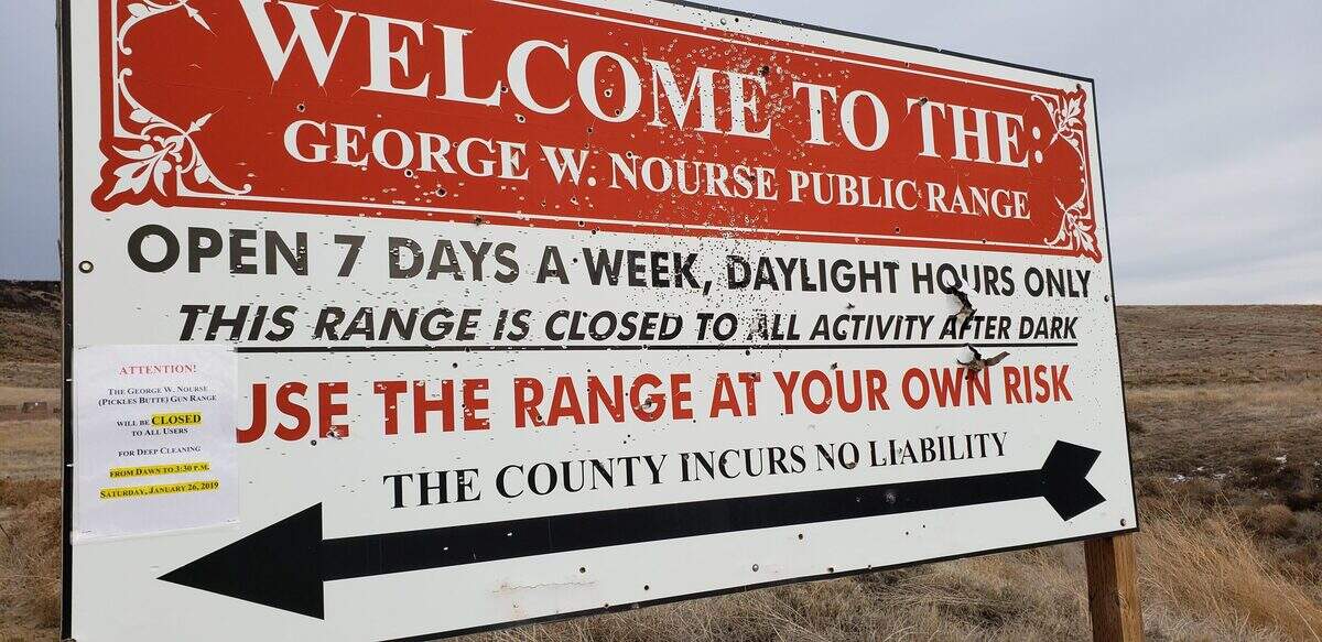 The sign at the George W. Nourse Public Shooting Range in Nampa.