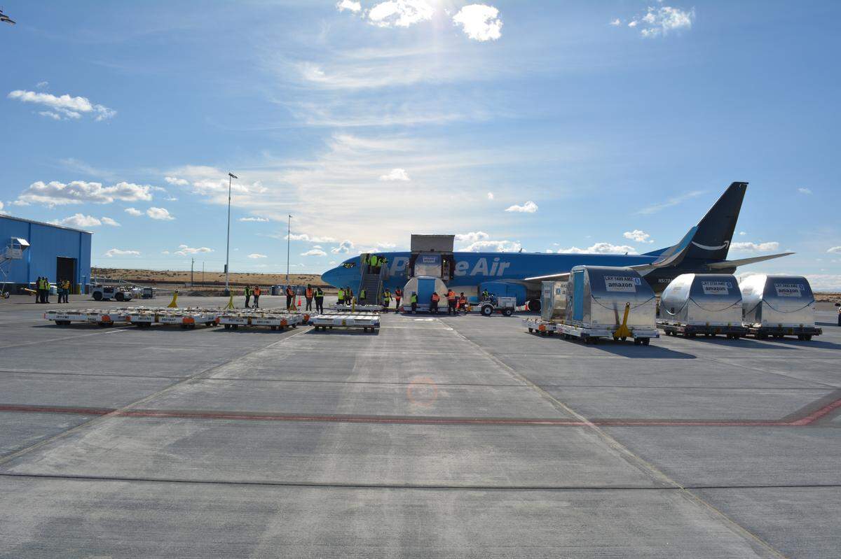 Amazon Air’s new gateway at the Boise Airport will transport customer packages for faster deliveries, Amazon says.