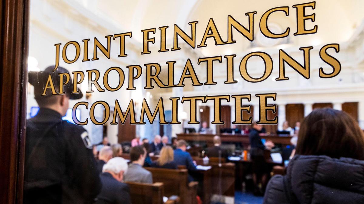 Joint Finances and Appropriations Committee hearing room is shown in this 2023 file photo.