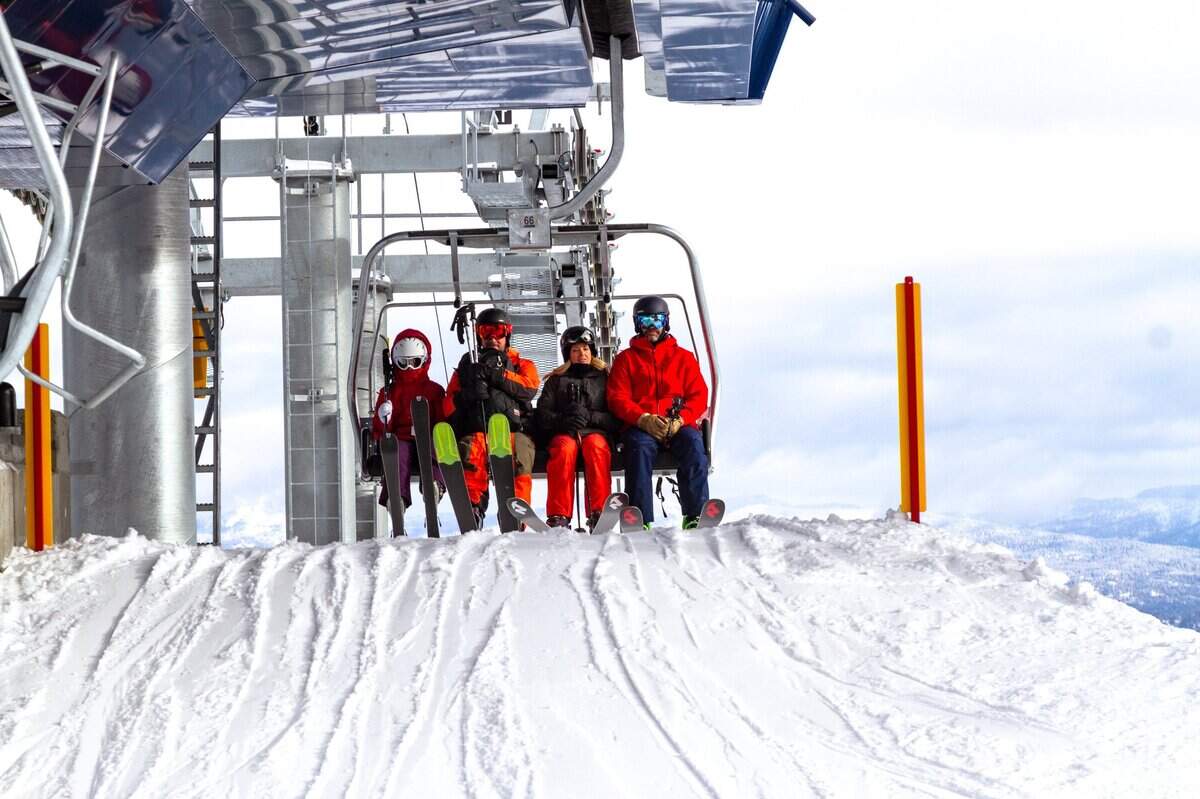 Skiers ride Tamarack Resort’s Wildwood chair lift. Nearby ski slopes are a draw for both Tamarack outside Donnelly and Whitetail Club in McCall. Both resorts are attracting buyers drawn to Valley County’s outdoors.
