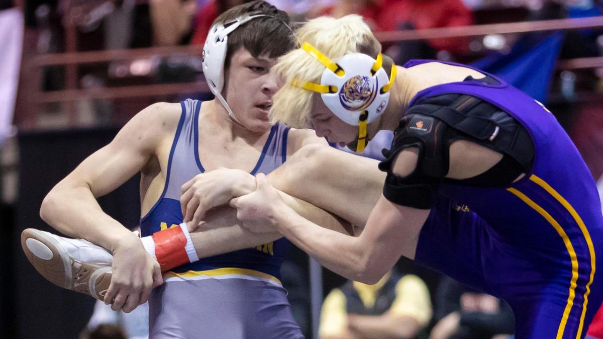 After winning a 5A state title as a freshman last year, Meridian’s Jason Mara, left, added a folkstyle national championship last spring.