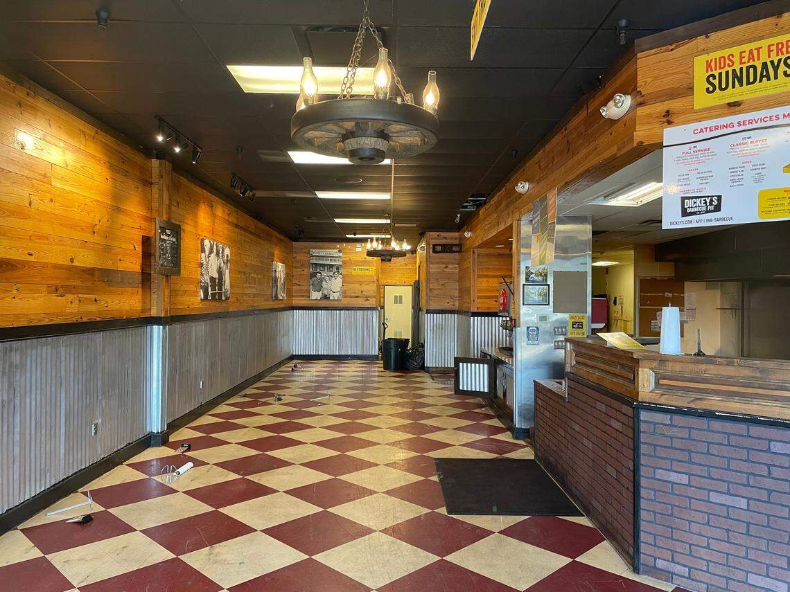 If you look through the window at Dickey’s in Garden City, you’ll see a vacated room.