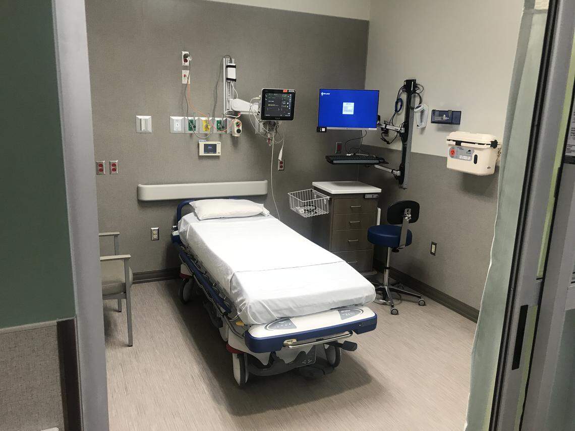 A bed at St. Luke’s Boise Surgery Center, which opened in December 2019. Using the surgical center could become necessary as more beds in the hospital become full.