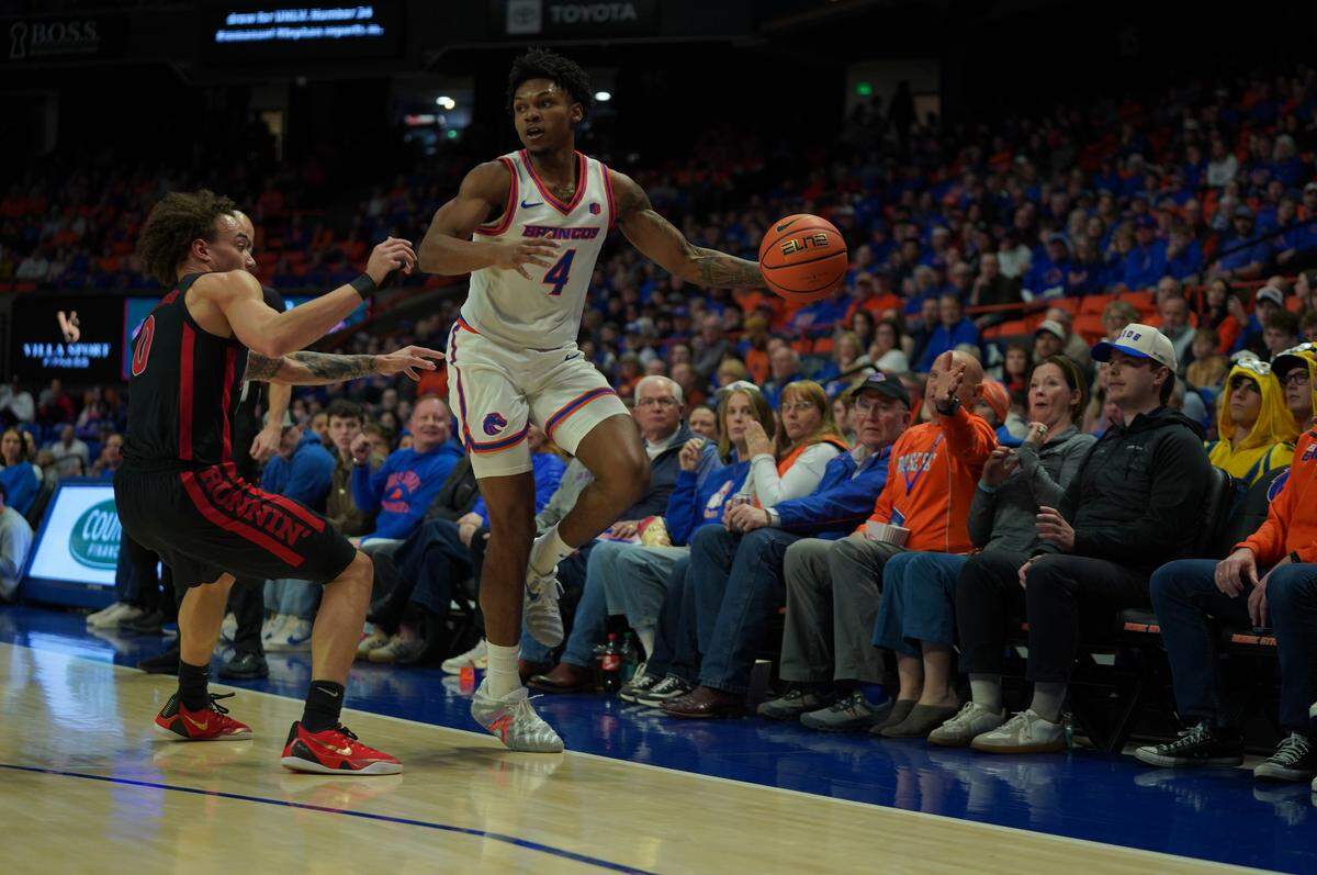 Boise State senior forward Dylan Andrews scored 12 points on Friday as the Broncos fell 86-83 to UNLV in overtime.