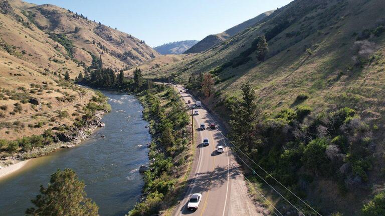 Update: State Highway 55 reduced to one lane near Banks as crews combat wildfire