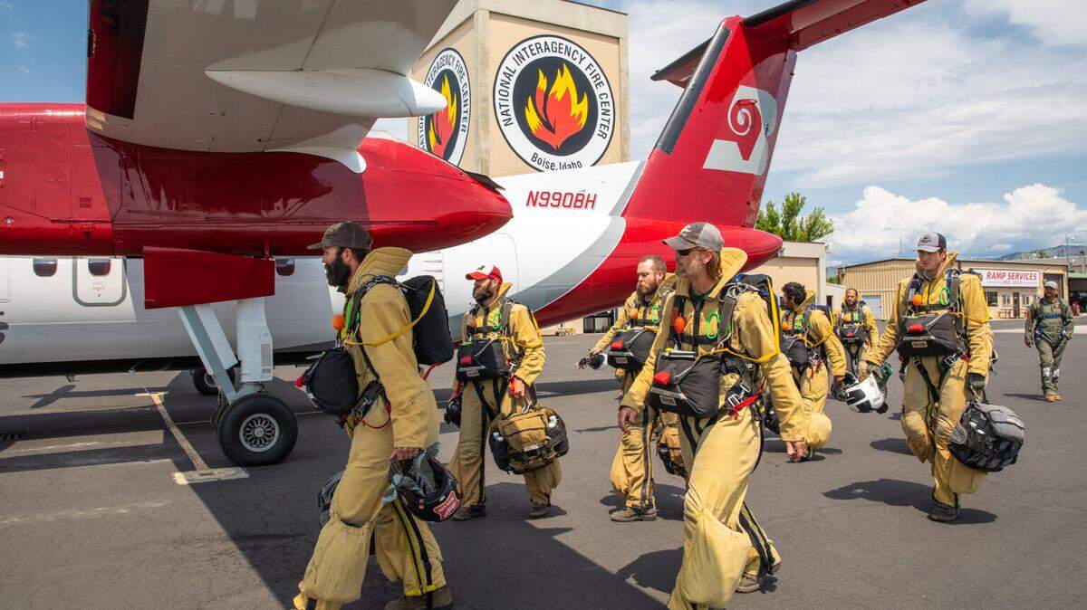 The Great Basin Smokejumpers crew is based at Boise’s National Interagency Fire Center.