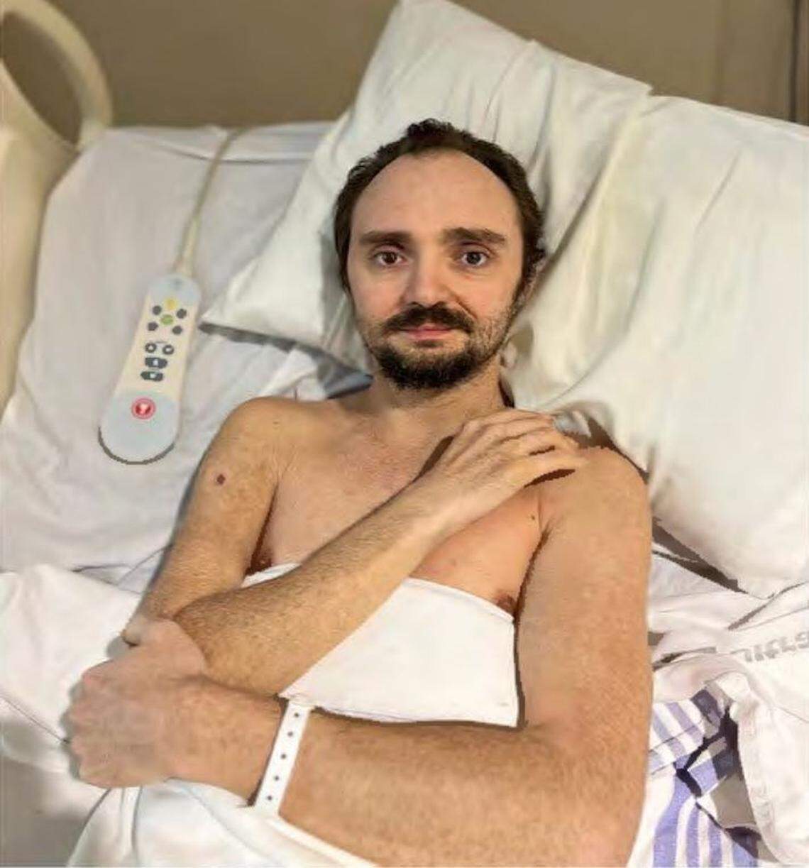 Brooks Roberts spent months in the hospital following the shooting.