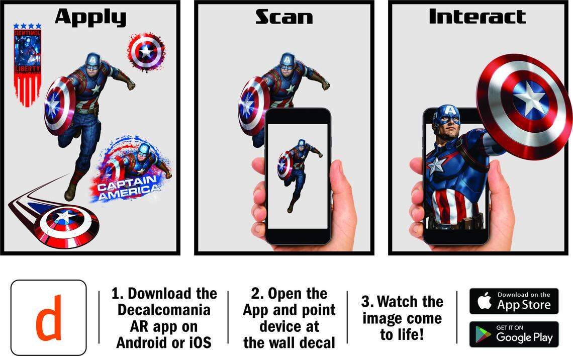 When Decalcomania recieved confirmation in November it would be meeting with Walmart, it reached out to Marvel for a partnership, resulting in the Marvel wall decals the company now sells. In years past, the company also worked with Universal Studios to produce "Minions" merchandise.