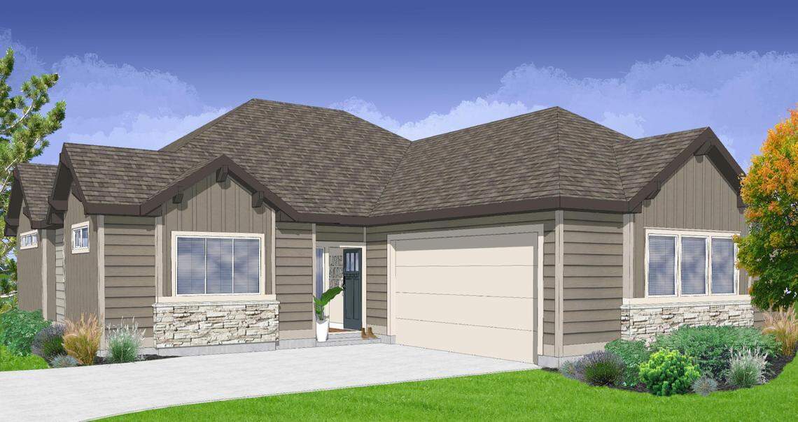 A rendering of a home proposed as part of the Villagio subdivision in Meridian.