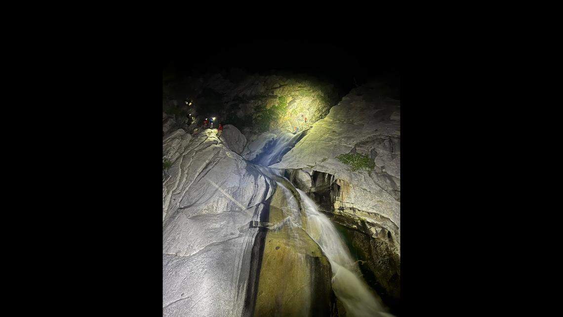 Owen Smith, 21, suffered multiple broken bones after falling 100 feet partway down a waterfall in Little Cottonwood Canyon in Utah before being rescued.