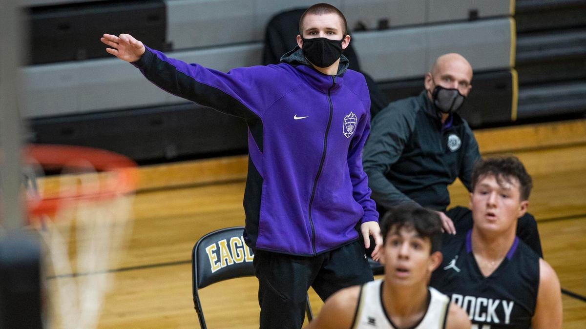 A knee injury ended Rocky Mountain senior Jaden Hansen’s senior year before it could get started. But he’s helping a young Grizzlies team as an assistant coach, imparting all that he’s learned as a four-year varsity player.