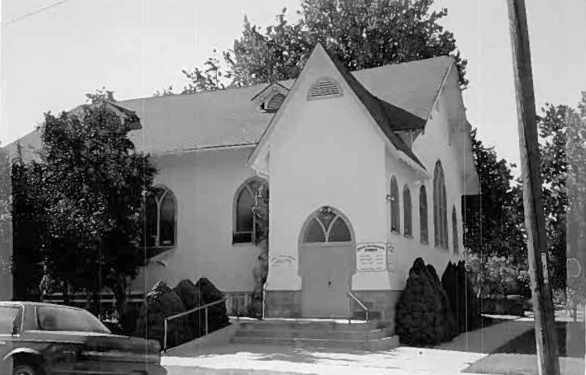 This church buiding at 1723 Eastman St. on Boise’s North End is described as a Craftsman style building with Tudor influence on an Idaho Historic Sites Inventory Form prepared in 2002.