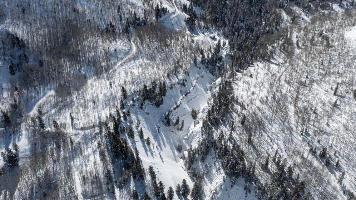 The Colorado Avalanche Information Center said the avalanche was 50 feet wide and ran 250 feet vertically.