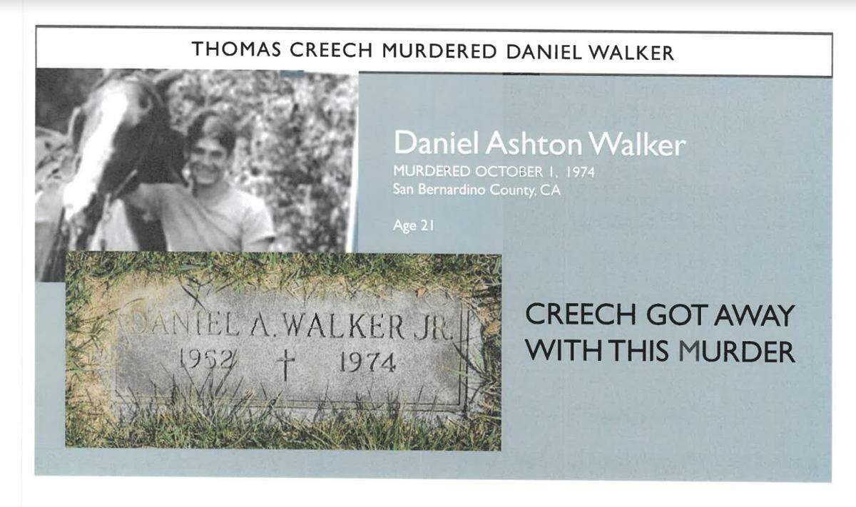 The Ada County Prosecutor’s Office alleged that Idaho death row prisoner Thomas Creech was responsible for the 50-year-old cold case murder of Daniel A. Walker Jr. in October 1974 in San Bernardrino County, California, during Creech’s clemency hearing last month. The Commission of Pardons and Parole later denied Creech’s request for a reduced sentence to life in prison.
