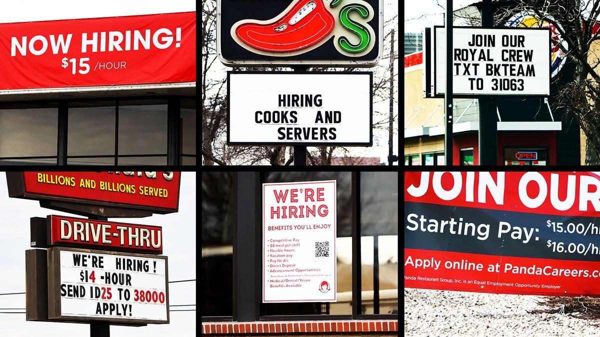 Just about every fast food establishment in the area is looking for workers. Some are posting starting pay rates and benefits.