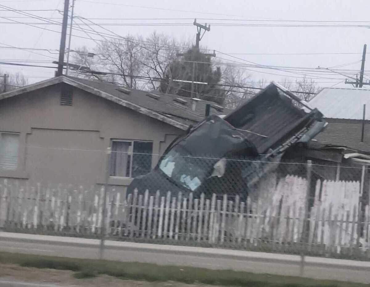 The driver of the truck was hospitalized, police said.