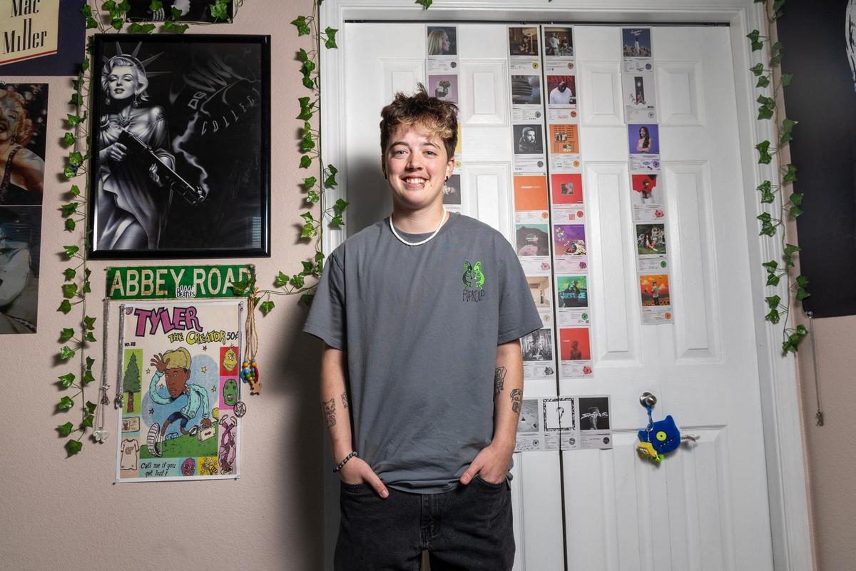 Shayne Cates, 19, poses at his Meridian home.
