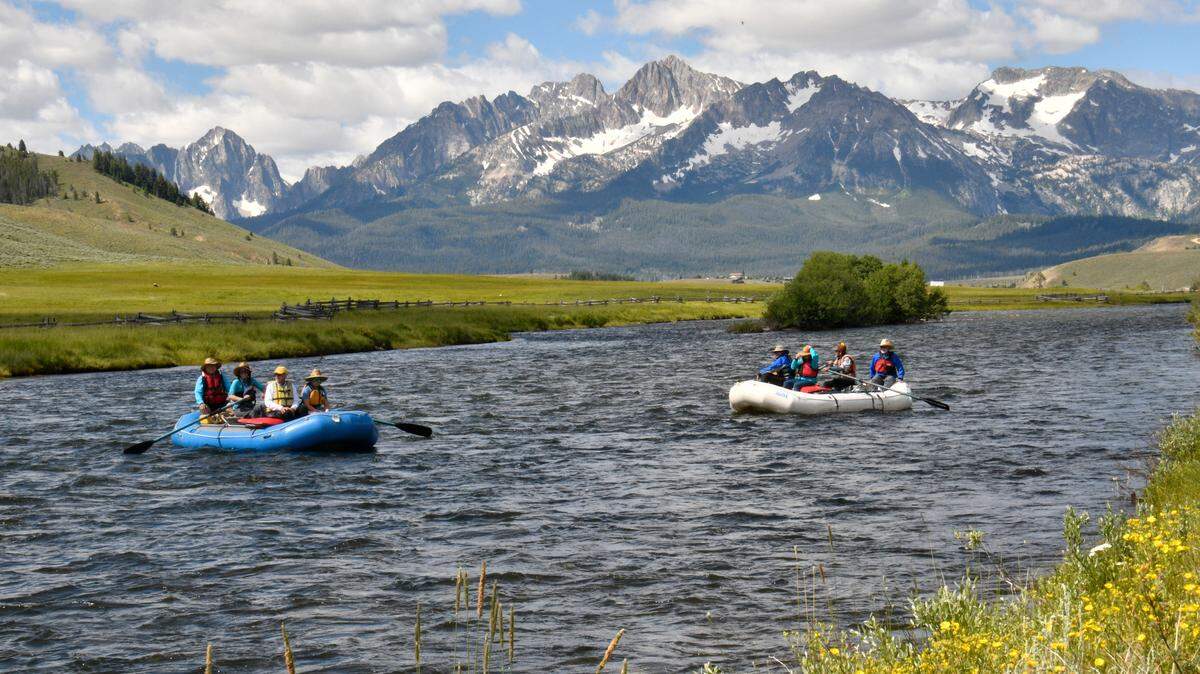 Adventurers traveling the entire Salmon River, from its headwaters in the Sawtooth Range to Lewiston, switched from kayaks to rafts where the river widened in Lower Stanley, just north of Stanley, in 2018.