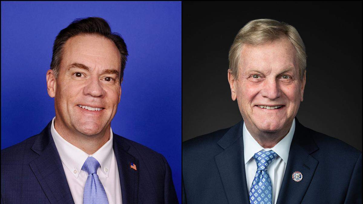 Idaho’s two U.S. congressmen, Rep. Russ Fulcher, of the 1st Congressional District, left, and Rep. Mike Simpson, of the 2nd Congressional District. Both are members of the Republican Party.
