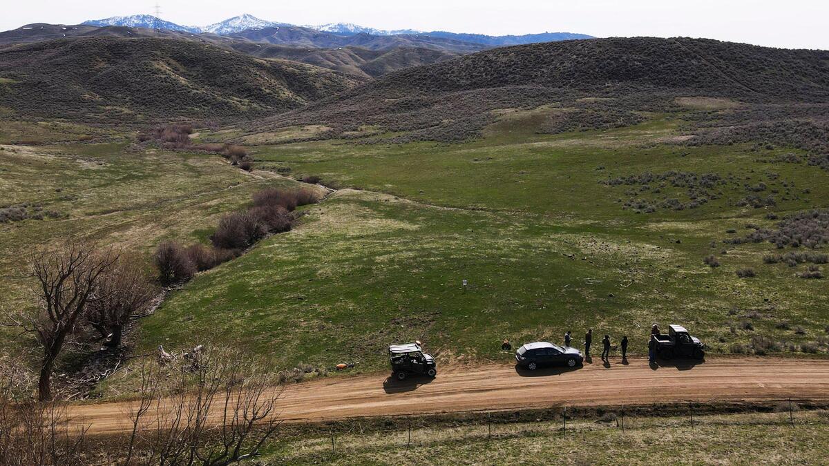 A view of the land where the gun range is proposed. It is on Pearl Road, near an intersection with Idaho 55.