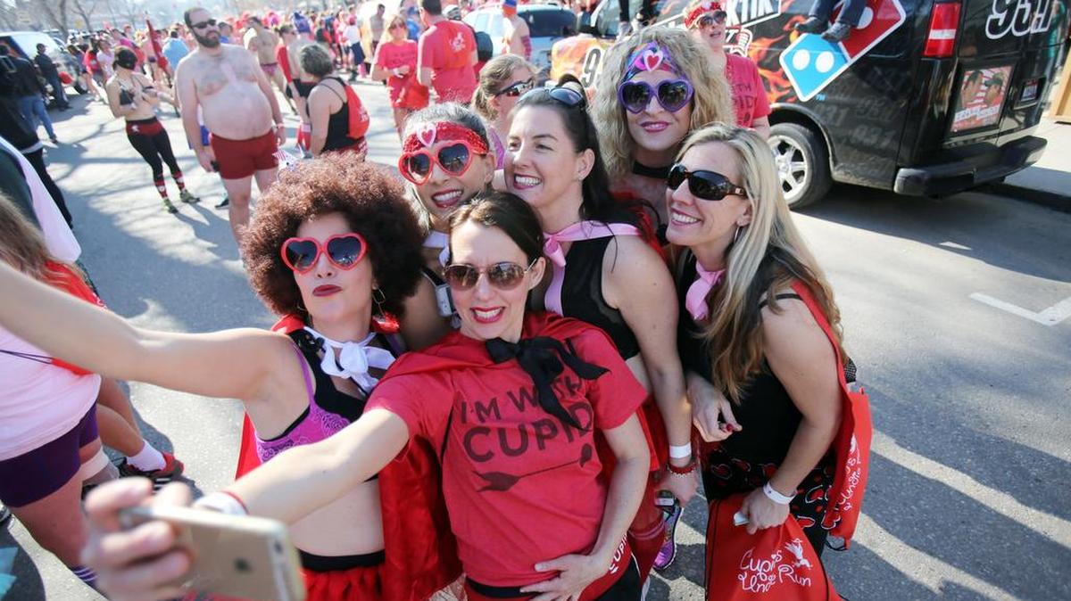 The Cupid’s Undie Run raises money for neurofibromatosis research.