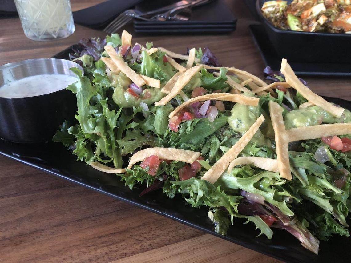 Yep, there is even a salad at Mesa, with tortilla strips, avocado, tomato and red onion on a big bed of mixed greens.