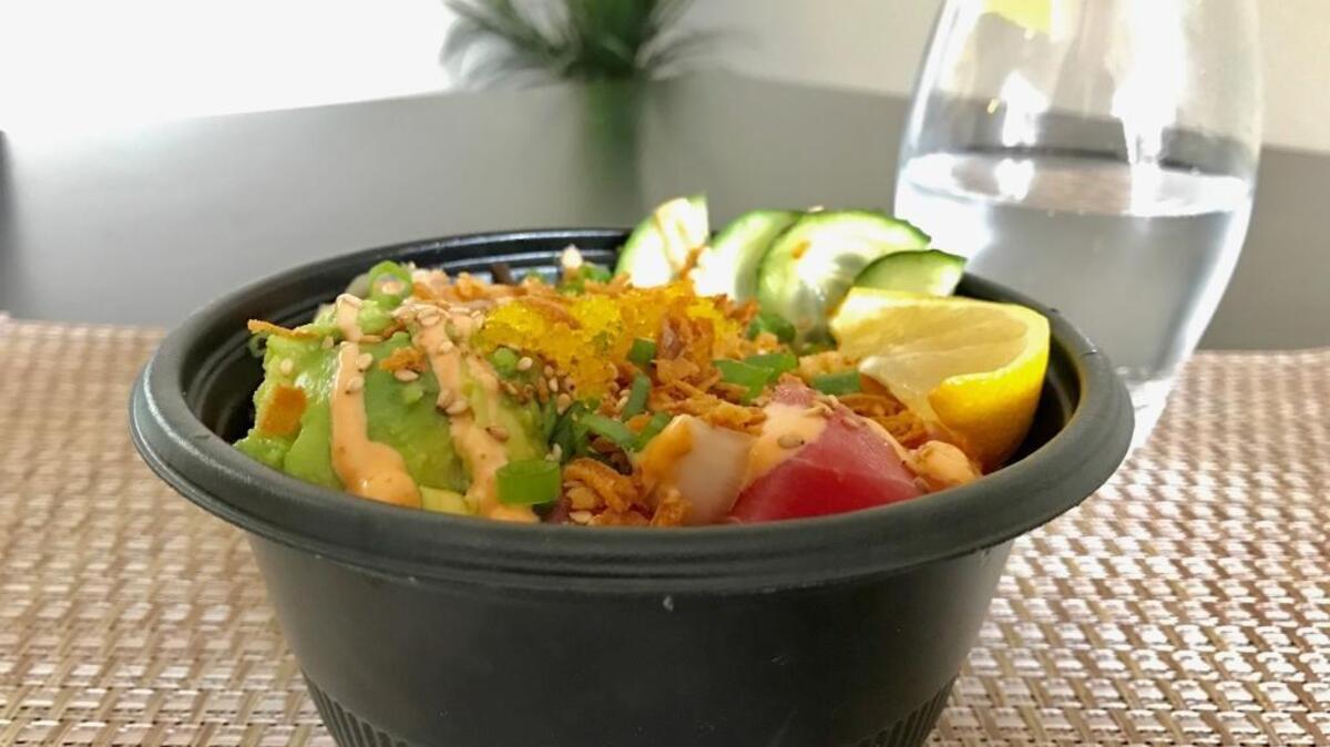 A fully loaded regular from Paddles Up Poke in Boise. The new restaurant is set to open May 1 in Downtown Boise.