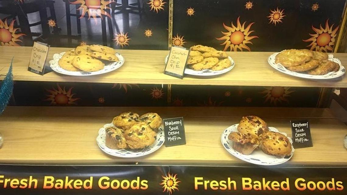 Deja Brew Laugh a Latte serves house baked pastries, cookies, muffins and more.