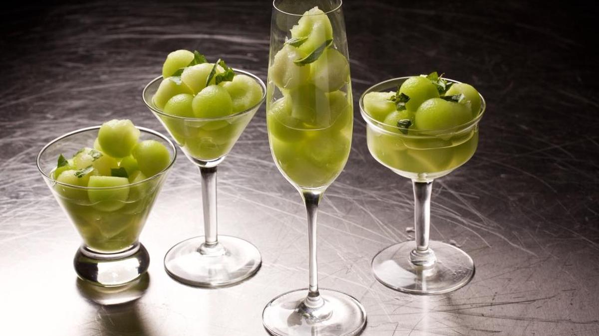 Prosecco-Spiked Melon With Basil