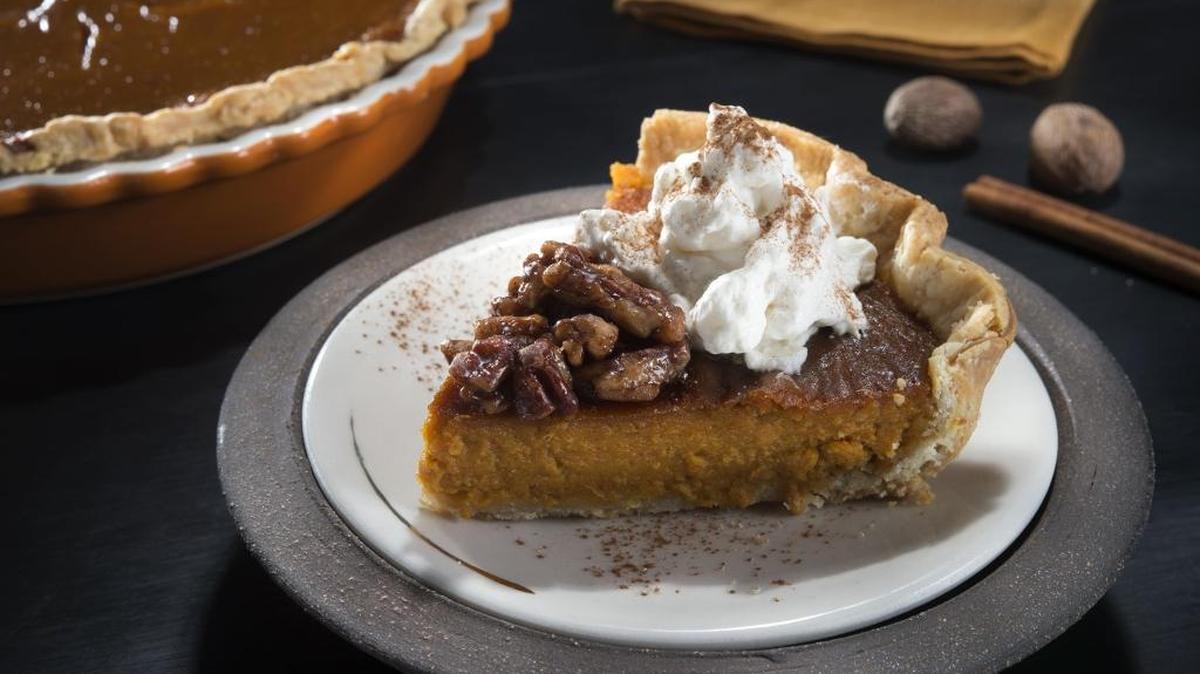 Pumpkin, pecan and other pies are available at bakeries and restaurants in Fresno, including Marie Callender’s. Sweet potato pie at the Ladybird Diner in Kansas City is pictured in this file photo.