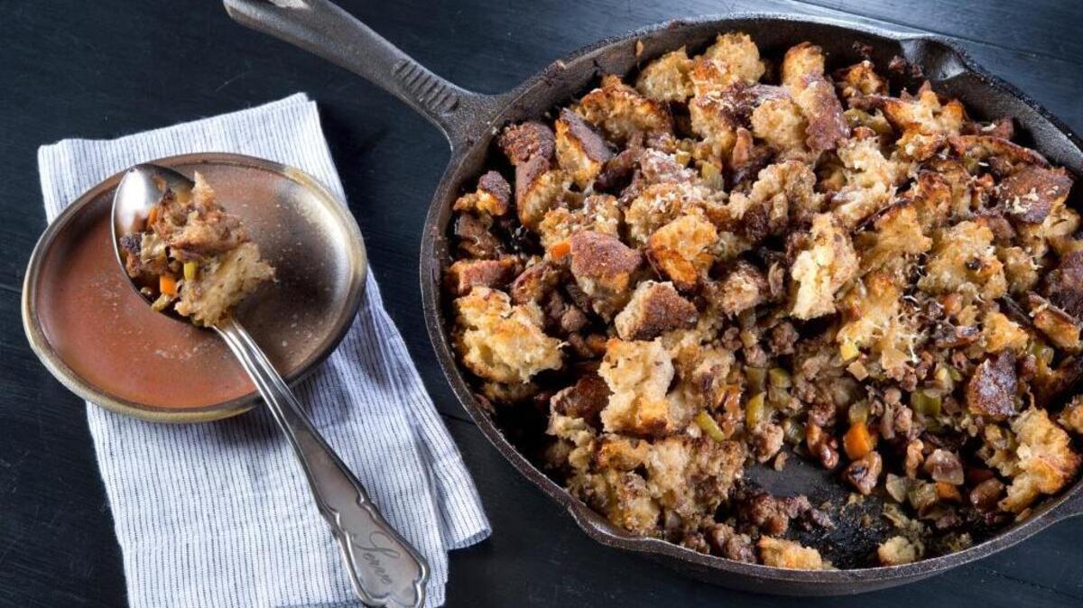 Ibis Bakery’s Cast-Iron Skillet Dressing by Chris Matsch.