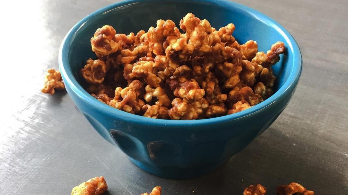 Dorie Greenspan's Caramel-Honey Popcorn can be spiced up with chipotle and cinnamon.
