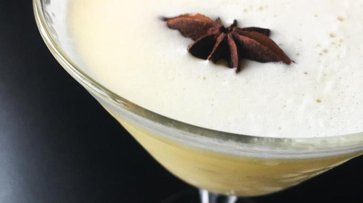 In the same way whole eggs are made to create egg nog, the Tarragon Flip excludes cream to create a rich and complex palate pleaser of a cocktail.