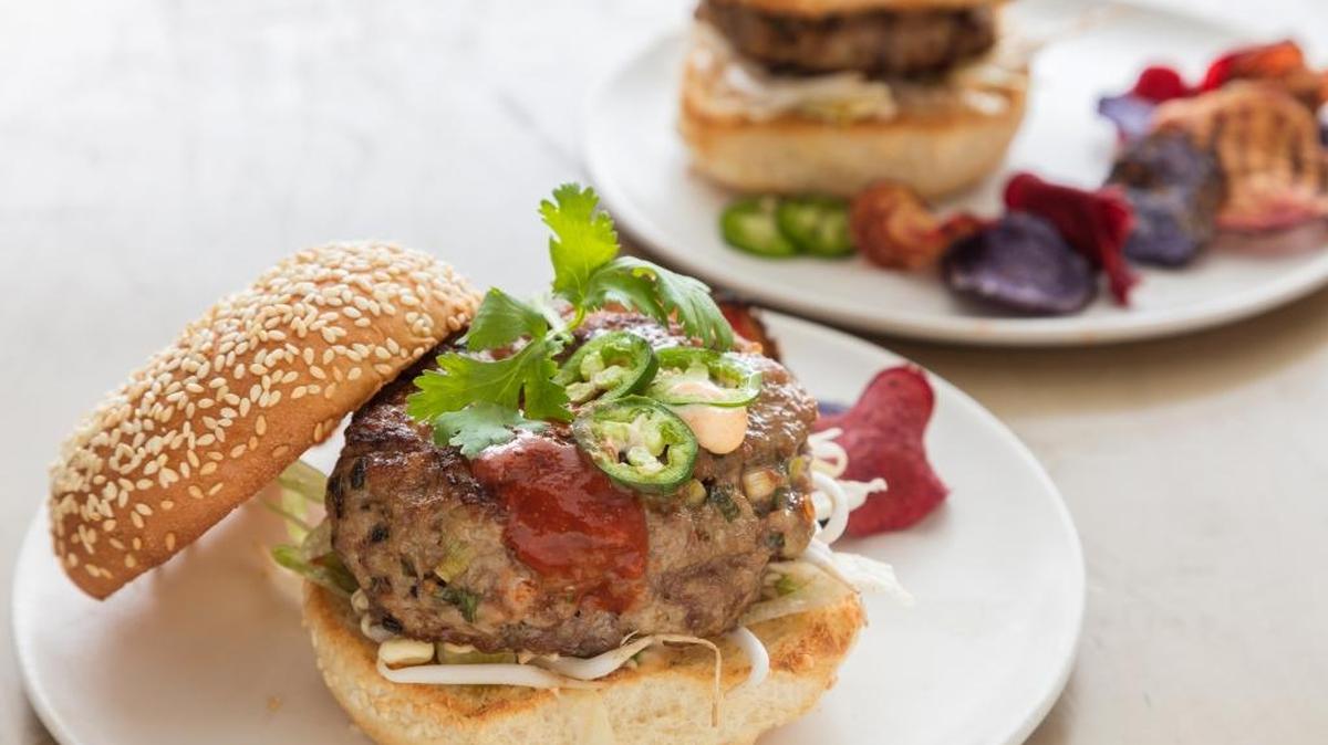 Sriracha Pork Burgers