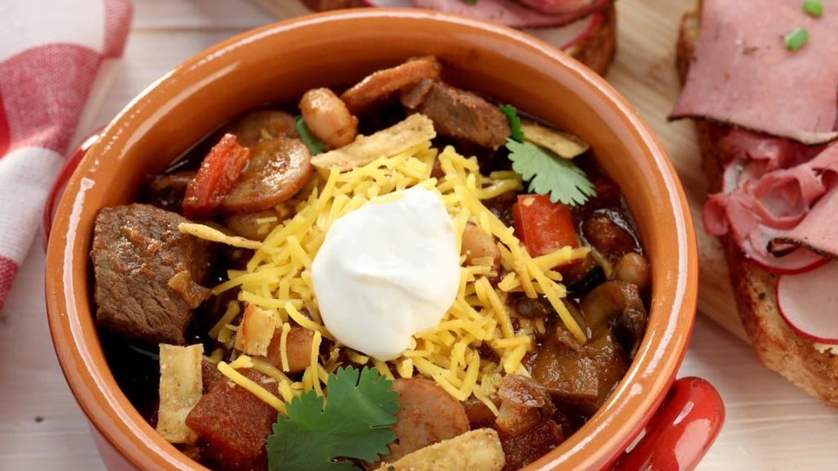 Beef and brat chili.