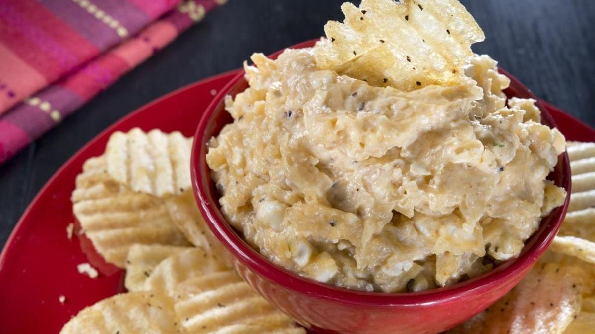 Pan-fried onion dip.