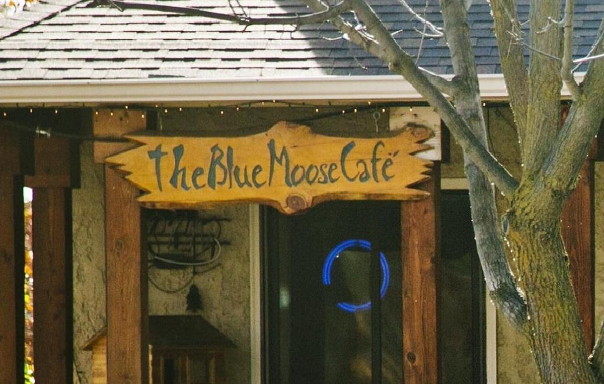 The Blue Moose Cafe’s sign was taken from the front of the building last week.