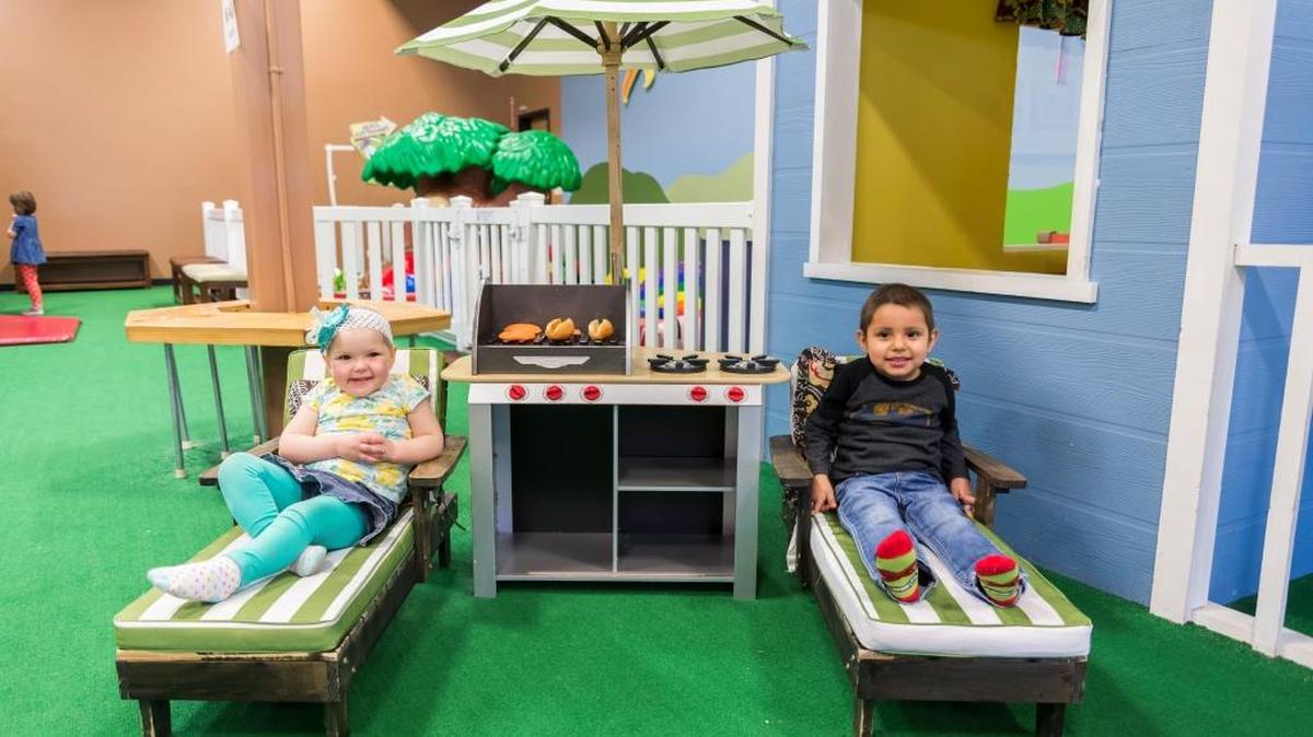 Eloise Lawrence, 3, and Franky Campos, 4, at a Boise’s Got Faith gathering at Jabbers Play Date in Nampa. The group has “adopted” Eloise, Franky and their families as 2016 beneficiaries.