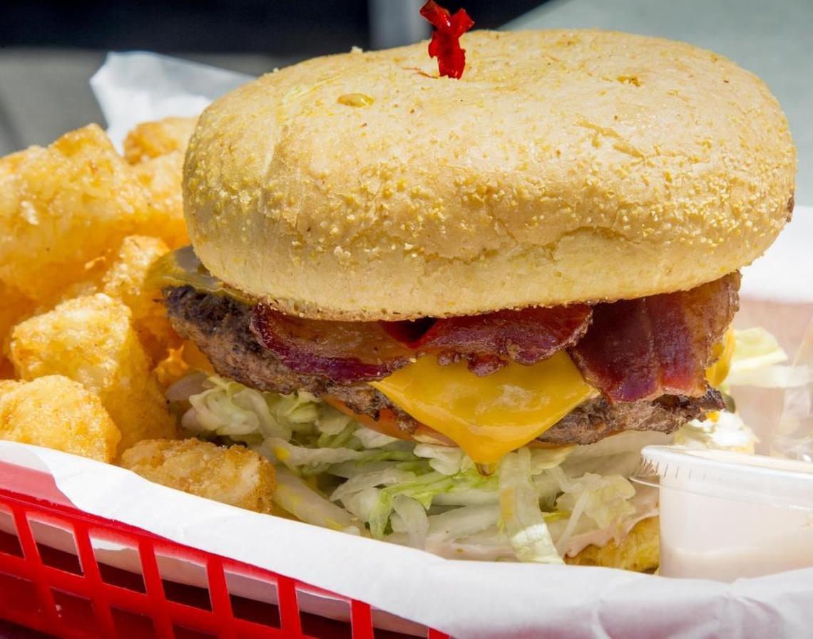 Westside Drive In features everything from corn dogs to focaccia sandwiches, but one of the most popular item remains the bacon cheeseburger.