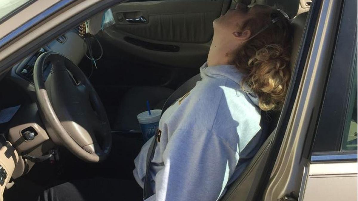 Erika Hurt was found unconscious last fall in her car.