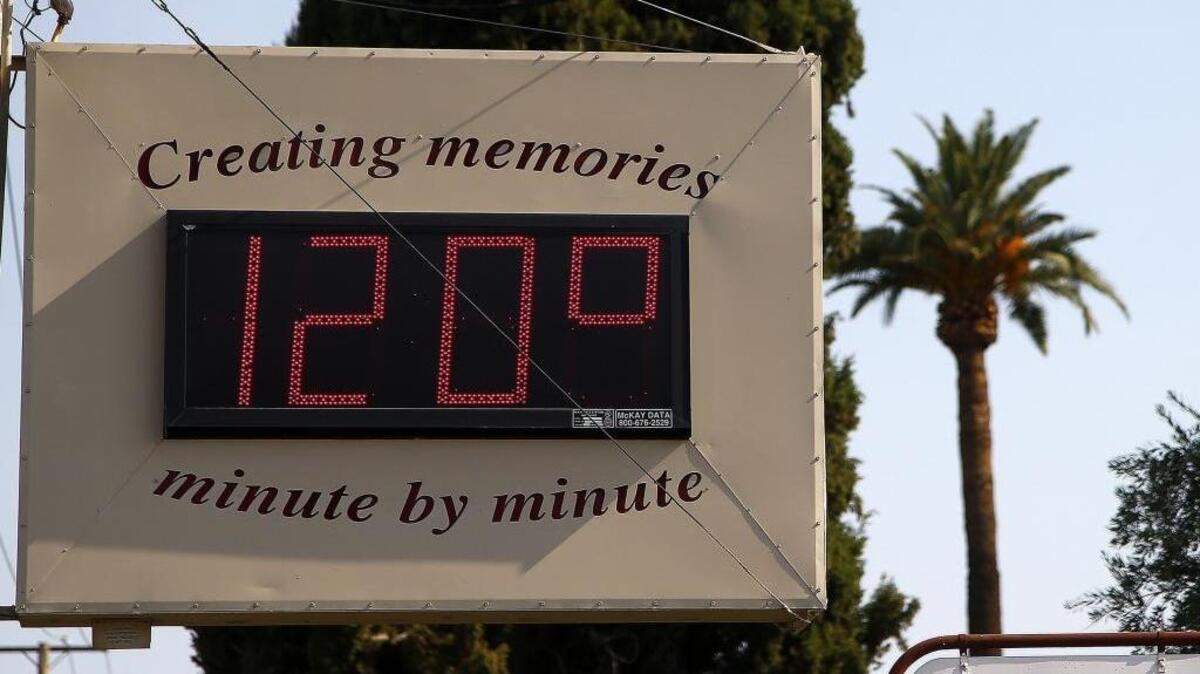 Phoenix, Ariz., June 20, 2017. Federal scientists warn that burning fossil fuels is driving an increase in the United States of the number of heat waves, droughts and floods.