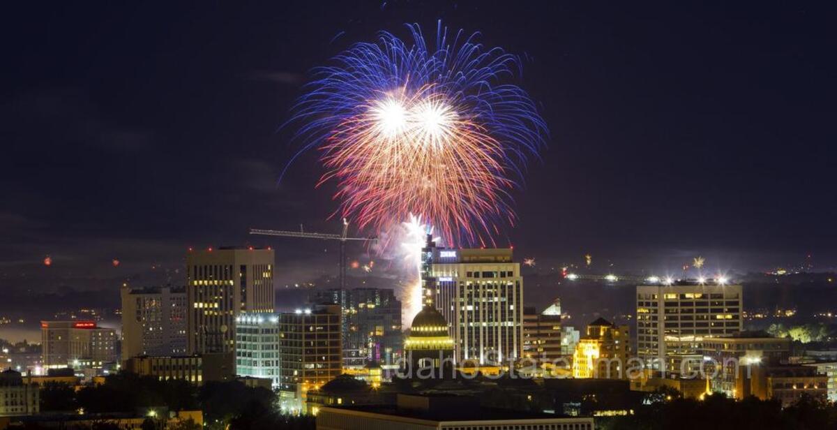 Independence Day fireworks celebrations booms over the Downtown Boise skyline in this photo from 2015. See which stores will be closed for the holiday on Saturday, July 4, 2026.