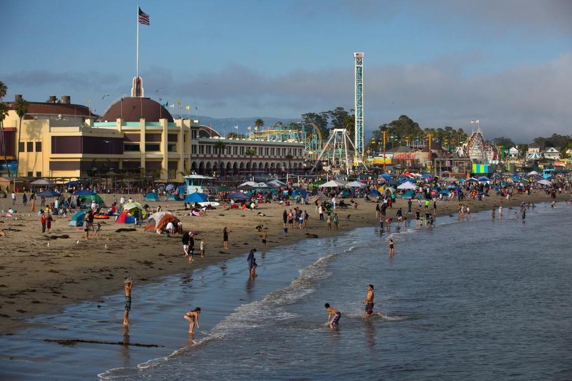 The Santa Cruz Beach Boardwalk is popular with visitors to Santa Cruz, Calif.