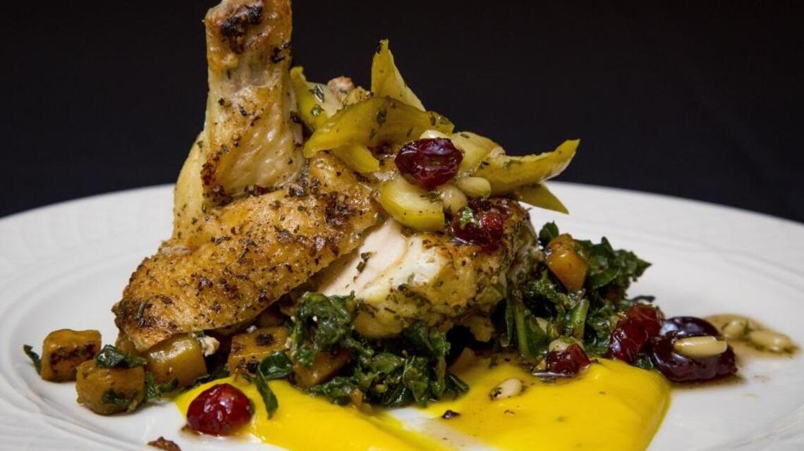 Boise Centre holiday recipes: Braised Apple Chicken and Pumpkin Cheesecake