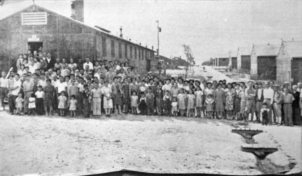 Minidoka Relocation Center, where thousands of people of Japanese ancestry were forced to stay during WWII, is seen here as it appeared when occupied.