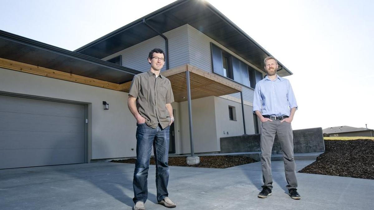 Scott Yribar, left, and Steve O’Connor are the co-founders of Enerform, a Treasure Valley company specializing in energy-efficient building.